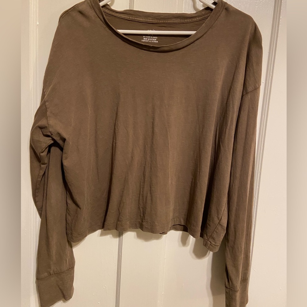 Aerie cropped long sleeve tee